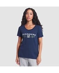 Nike Women's College Navy Seattle Seahawks 2025 Rivalries Collection Slub Dri-fit T-Shirt