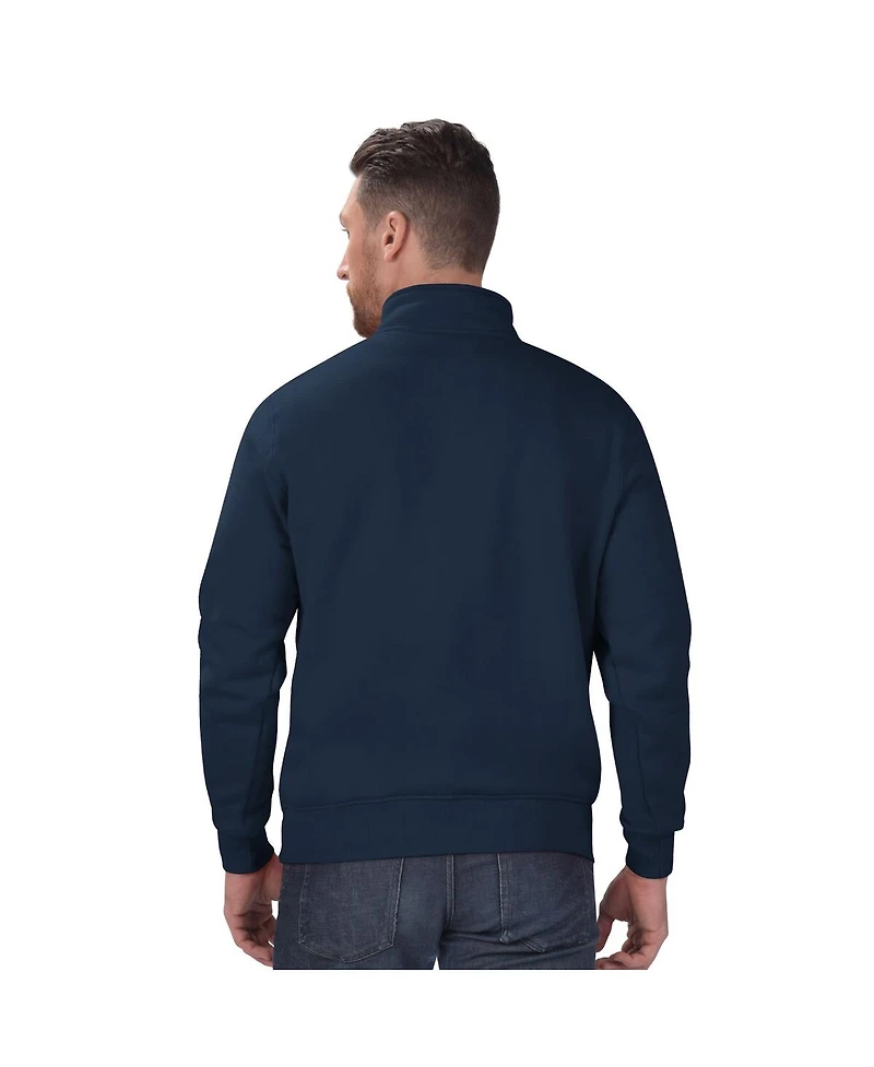 Starter Men's Navy Houston Texans Classic Quarter-Zip Pullover Sweatshirt