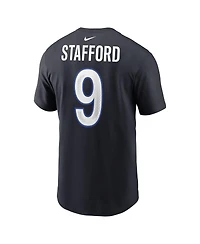 Nike Men's Matthew Stafford Midnight Blue Los Angeles Rams 2025 Rivalries Collection Player Name Number T-Shirt