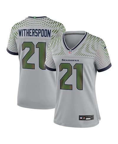Nike Women's Devon Witherspoon Wolf Gray Seattle Seahawks 2025 Rivalries Collection Game Jersey