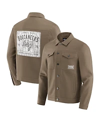 Darius Rucker Collection by Fanatics x Nfl Men's Tan Tampa Bay Buccaneers Trucker Full-Button Jacket