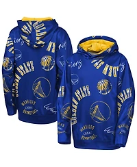 Outerstuff Big Boys and Girls Royal Golden State Warriors Moving Violation Hoodie