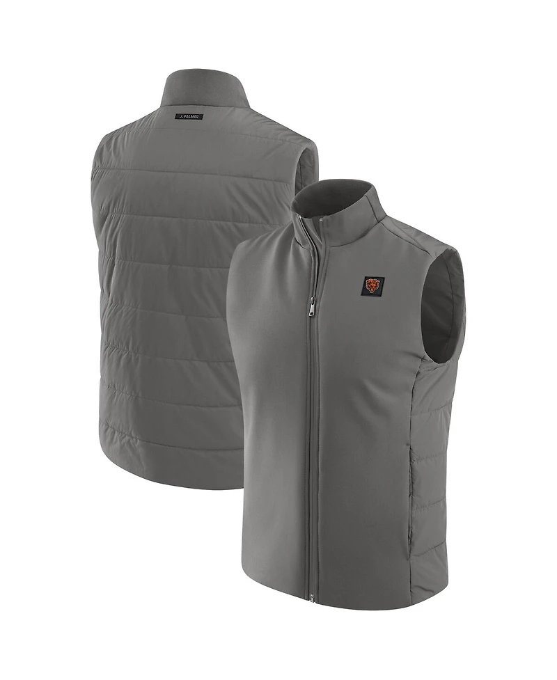 J. Palmer Men's Graphite Chicago Bears Front Office Full-Zip Vest
