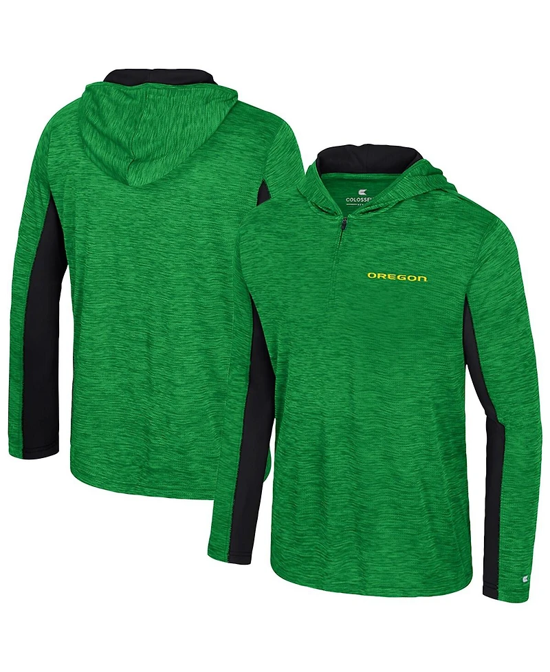 Colosseum Men's Green Oregon Ducks Always Sunny Quarter-Zip Hoodie