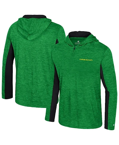 Colosseum Men's Green Oregon Ducks Always Sunny Quarter-Zip Hoodie