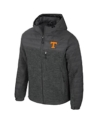 Colosseum Men's Charcoal Tennessee Volunteers Nightman Full-Zip Hoodie Puffer Jacket