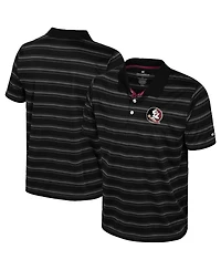 Colosseum Men's Black Florida State Seminoles Milk Steak Polo Shirt