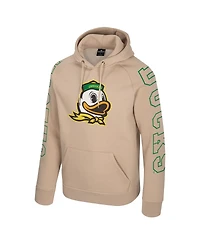 Colosseum Men's Tan Oregon Ducks Big Break Raglan Hoodie
