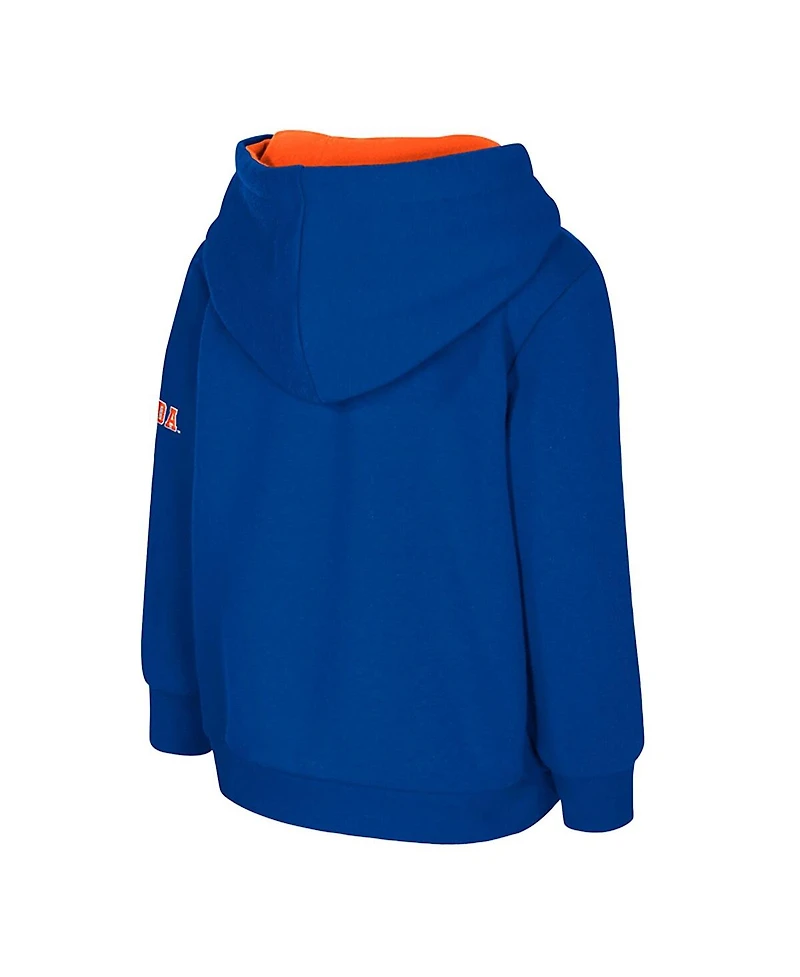 Colosseum Toddler Royal Florida Gators Big Logo Volume Fleece Pullover Hoodie