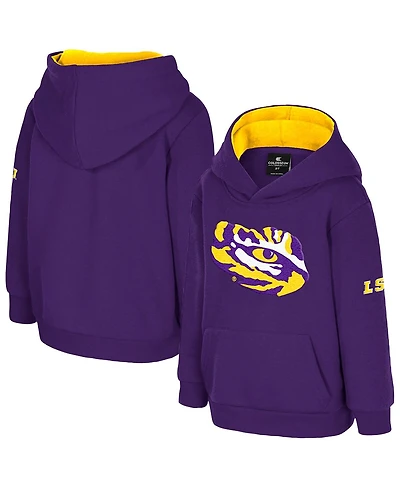 Colosseum Toddler Purple Lsu Tigers Big Logo Volume Fleece Pullover Hoodie