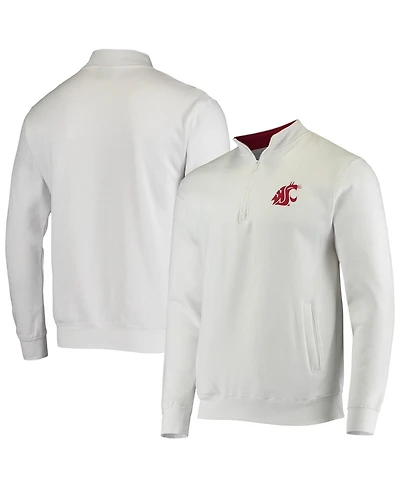 Colosseum Men's White Washington State Cougars Tortugas Logo Quarter-Zip Jacket