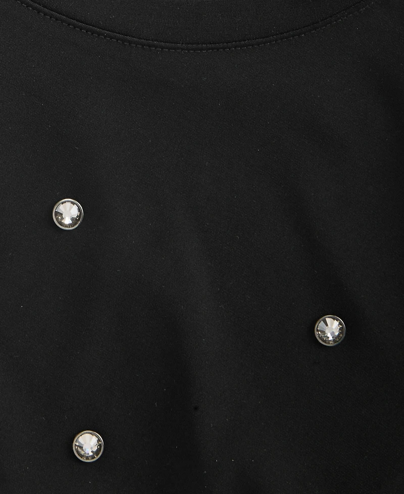 I.n.c. International Concepts Women's Embellished Crewneck Tee, Macy's Exclusive