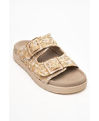 Forever & Always Shoes Milana Leather Double Strap Sandal (Women)