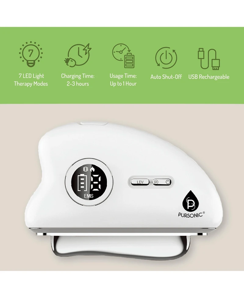 Pursonic 2-in-1 Spa-Quality Led Light Skincare Bundle