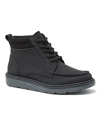 Lands' End Kids Moc Toe Flannel Lined Lace Up Boots