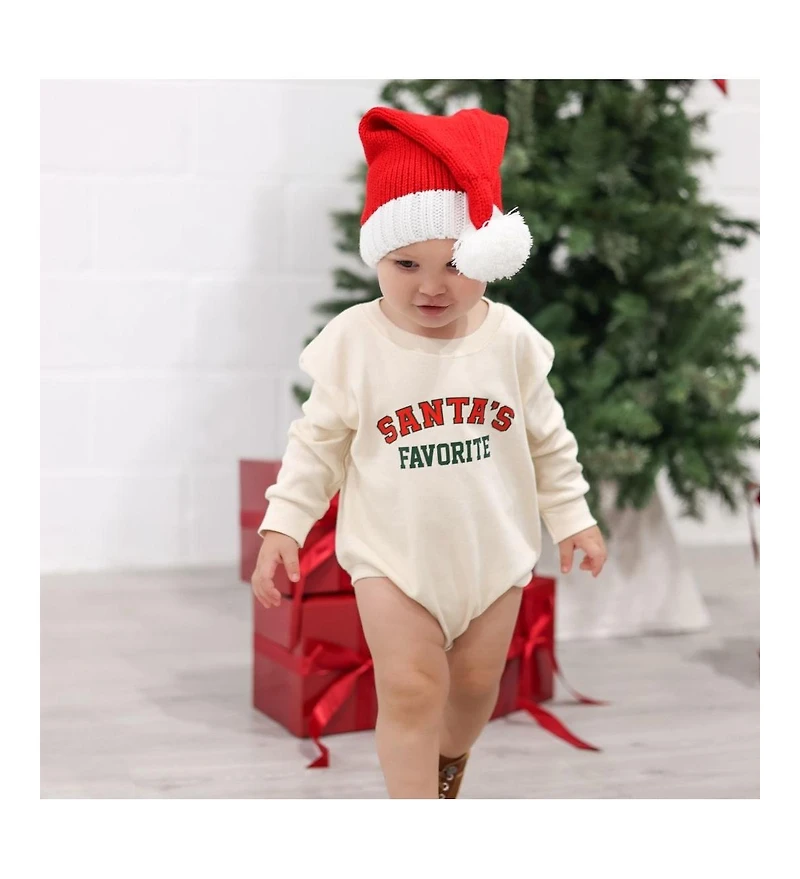 Sweet Wink Baby Boys Santa's Favorite Christmas Long Sleeve Romper