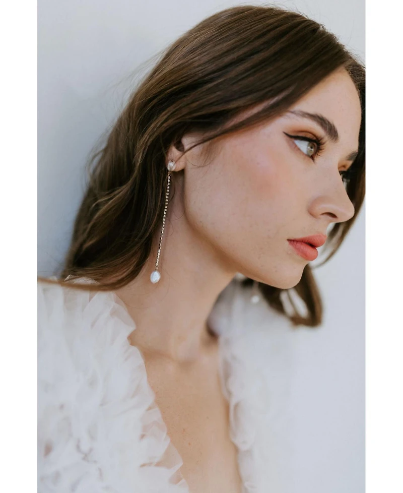 Untamed Petals Sarah Crystal and Pearl Drops