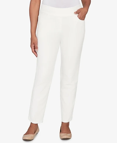 Alfred Dunner Vienna Allure Fit Flat Front Corduroy Average Length Pant