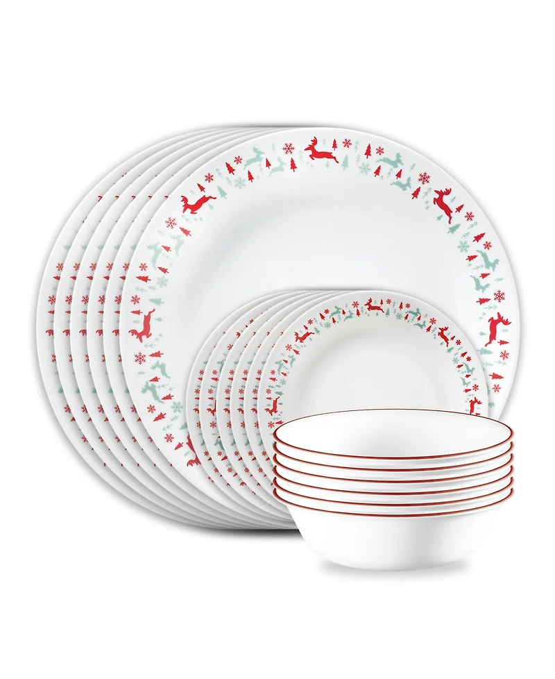 Corelle Winter Berries 18-Pc. Dinnerware Set, Service For 6