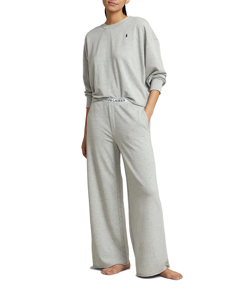 Polo Ralph Lauren Women's 2-Piece Crewneck Top and Pants Pajama Set