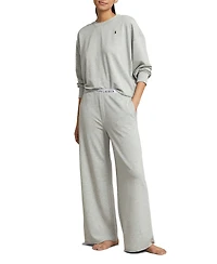 Polo Ralph Lauren Women's 2-Piece Crewneck Top and Pants Pajama Set