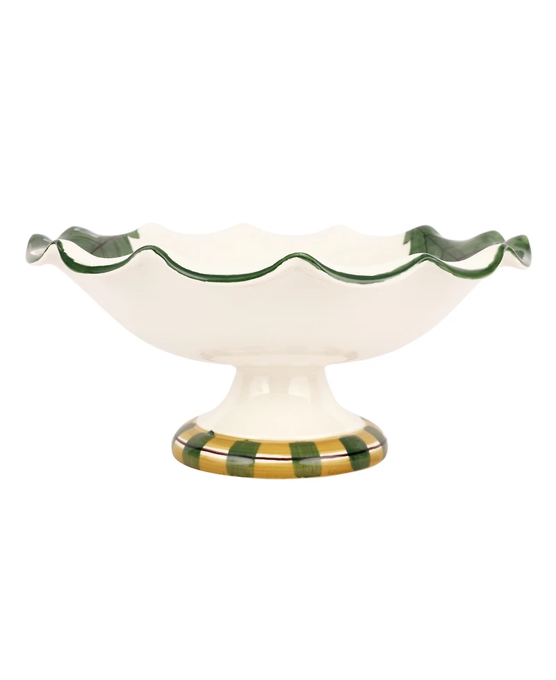 Vietri Old St. Nick Pedestal Fruit Bowl