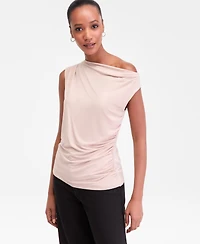 I.n.c. International Concepts Women's Ruched Sleeveless Twist Top, Macy's Exclusive