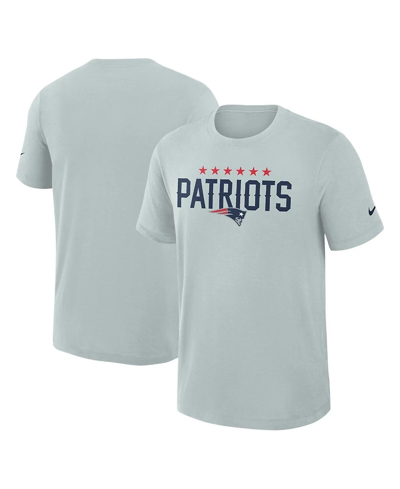Nike Men's Silver New England Patriots 2025 Rivalries Collection Slub Dri-fit T-Shirt