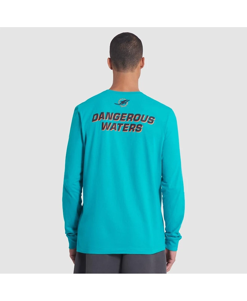 Nike Men's Turbo green Miami Dolphins 2025 Rivalries Collection Essential Long Sleeve T-Shirt