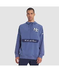 Nike Men's Storm Blue New England Patriots 2025 Rivalries Collection Sideline Anorak Half-Zip Hoodie Jacket
