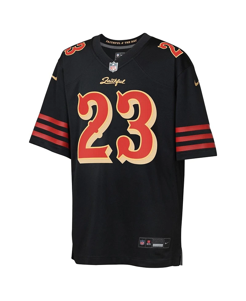 Nike Big Boys and Girls Christian McCaffrey Black San Francisco 49ers 2025 Rivalries Collection Game Jersey