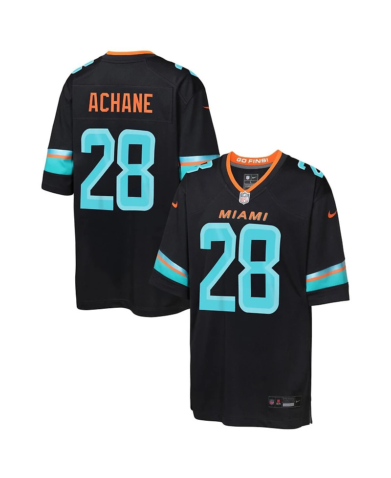 Nike Big Boys and Girls De'Von Achane Pitch Blue Miami Dolphins 2025 Rivalries Collection Game Jersey