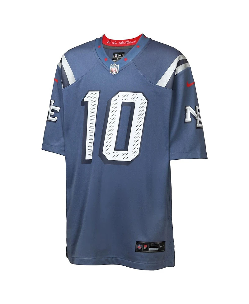 Nike Big Boys and Girls Drake Maye Storm Blue New England Patriots 2025 Rivalries Collection Game Jersey