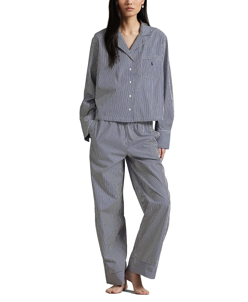 Polo Ralph Lauren Women's 2-Piece Long Sleeves Shirt and Pants Pajama Set