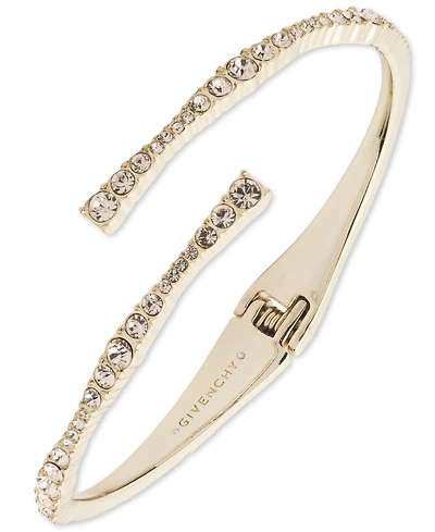 Givenchy Silk Crystal Stone Gold-Tone Cuff Bracelet