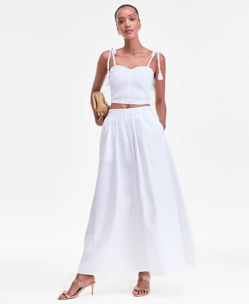 I.n.c. International Concepts Women's Soutache Tassel-Strap Crop Top, Macy's Exclusive