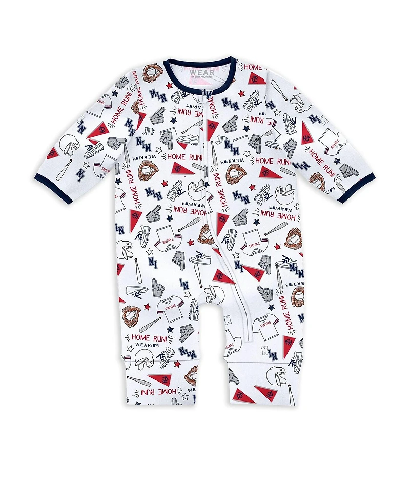 Wear by Erin Andrews Baby Boys and Girls Minnesota Twins Sleep Play Set