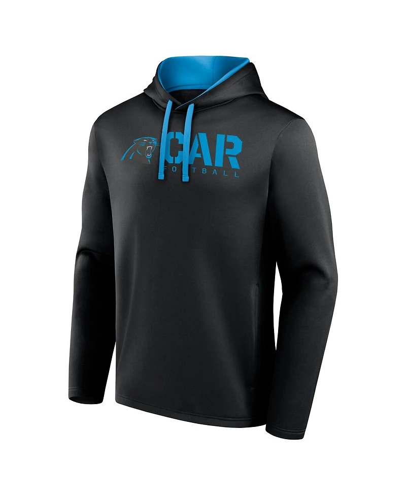 Logo Athletic Men's Black Carolina Panthers Head Start Pullover Hoodie