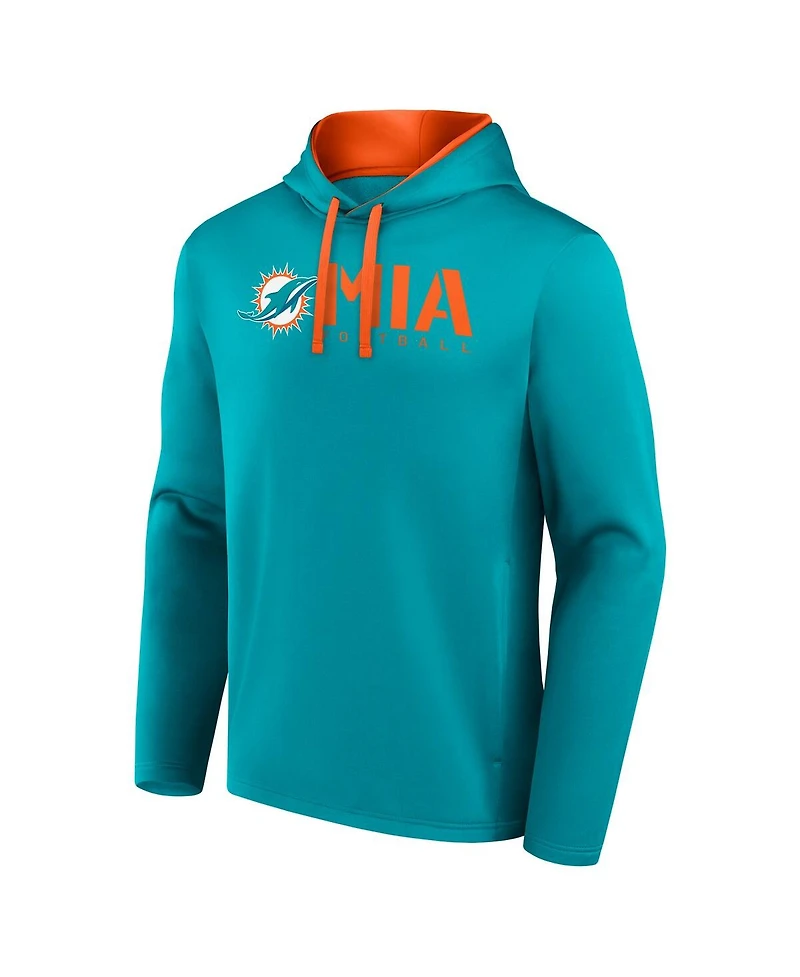 Logo Athletic Men's Aqua Miami Dolphins Head Start Pullover Hoodie