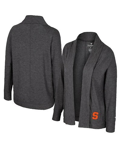 Colosseum Women's Charcoal Syracuse Orange Dash Cardigan Sweater