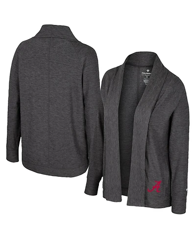 Colosseum Women's Charcoal Alabama Crimson Tide Dash Cardigan Sweater