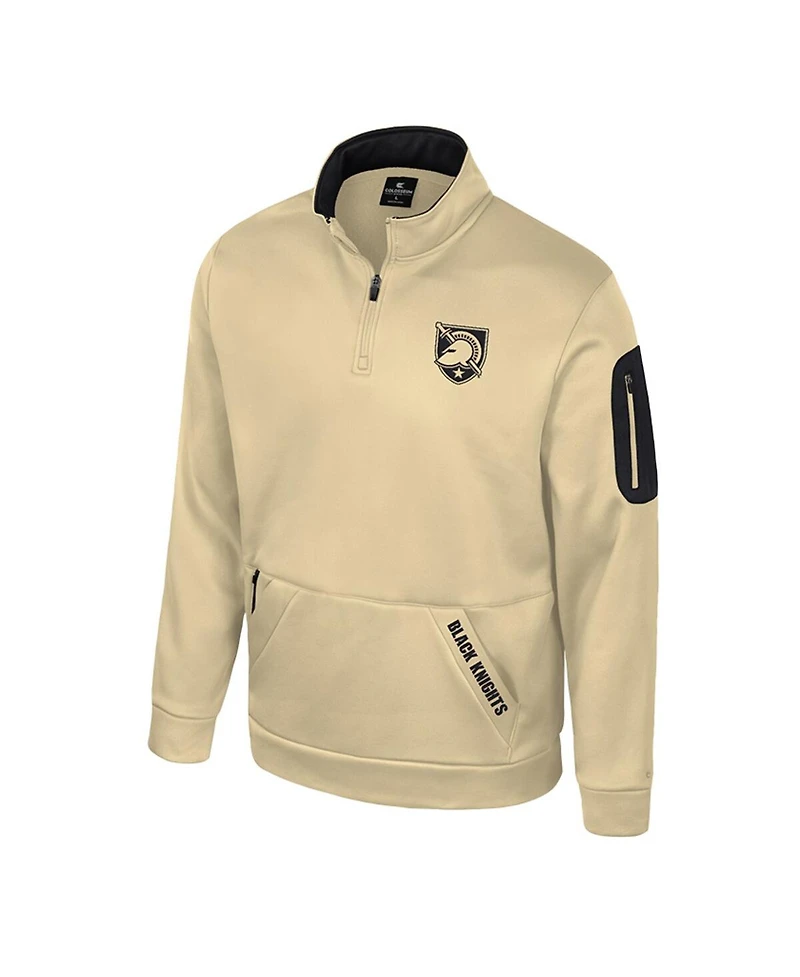 Colosseum Men's Gold Army Black Knights Mainframe Quarter-Zip Fleece Jacket