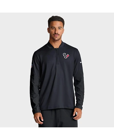 Nike Men's Navy Houston Texans Sideline Dri-fit Half-Zip Pullover