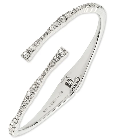 Givenchy Silk Crystal Stone Gold-Tone Cuff Bracelet