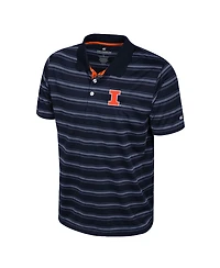 Colosseum Men's Navy Illinois Fighting Illini Milk Steak Polo Shirt