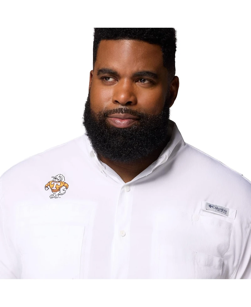 Columbia Men's White Tennessee Volunteers Big Tall Tamiami Omni-Shade Button-Down Shirt