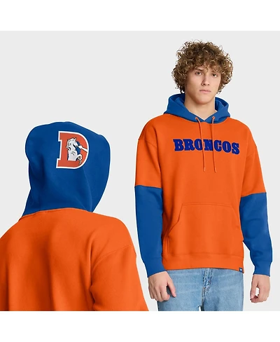 Fanatics Men's Orange Denver Broncos Helmet Retro Pullover Hoodie
