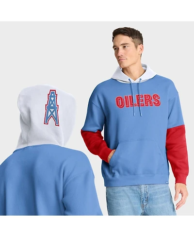 Fanatics Men's Light Blue Tennessee Titans Helmet Retro Pullover Hoodie