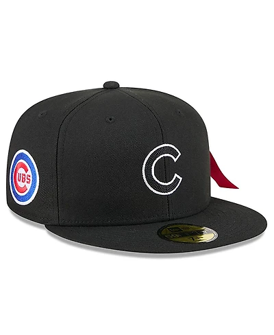 New Era x Alpha Industries Men's Black Chicago Cubs 59FIFTY Fitted Hat