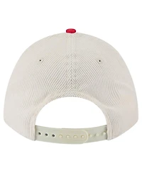 New Era Men's Cream/Red Kansas City Chiefs Two-Tone Sided Corduroy 9FORTY A-Frame Adjustable Hat